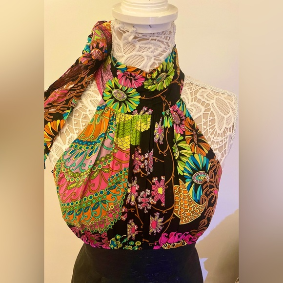 Trina Turk Paisley Halter Sheath Dress - Picture 3 of 6